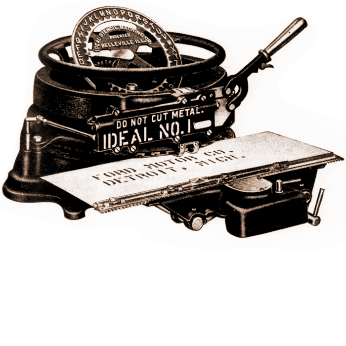Ideal No. 1 Stencil Cutting Machine, 1913, USA