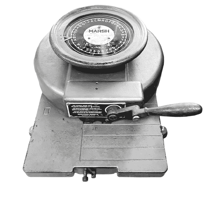 USA, MARSH, Stencil Machine, Model S, ¾ inch,  since 1940